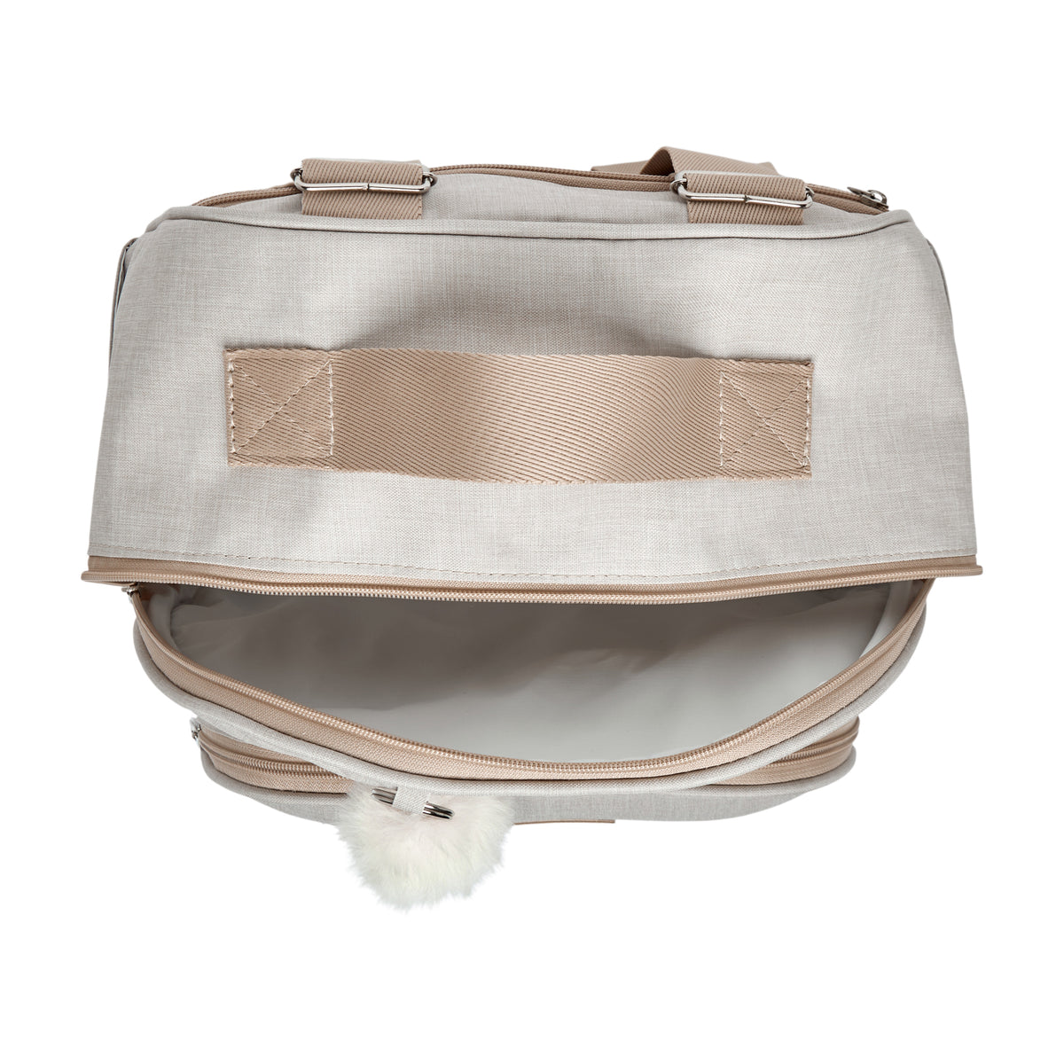Mochila Maternidade de Passeio com Bolso Térmico Aconchego Marfim