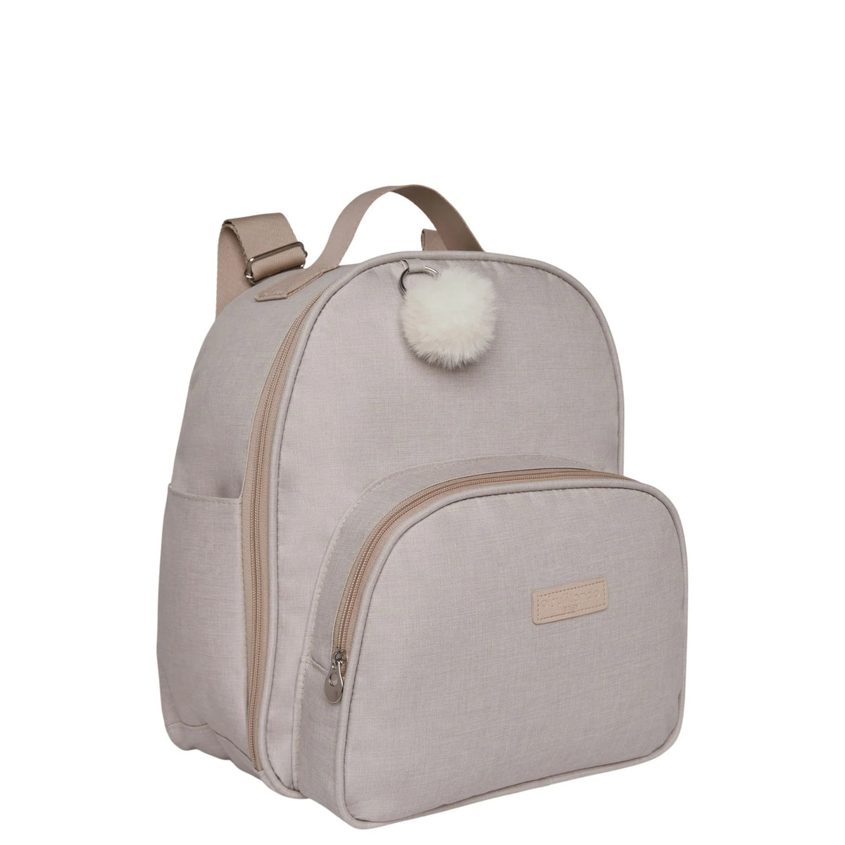 Mochila Maternidade de Passeio com Bolso Térmico Aconchego Marfim - foto principal | Pirulitando Baby