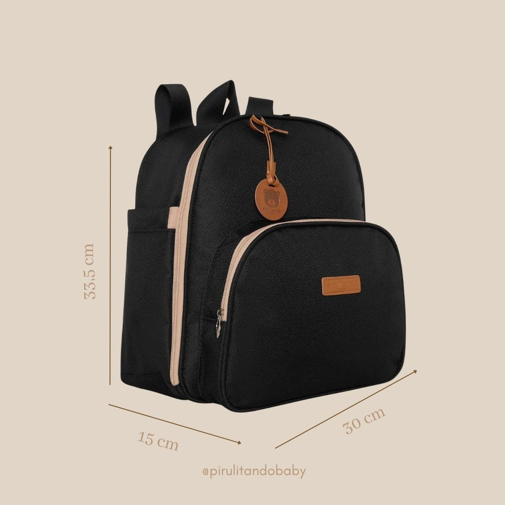 Mochila Maternidade Média Térmica Essência Preto