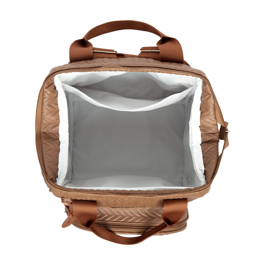 Mochila Maternidade Grande com Bolso Térmico Refúgio Marrom