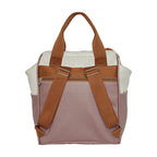 Mochila Maternidade Grande com Bolso Térmico Ternura Off White com Marrom