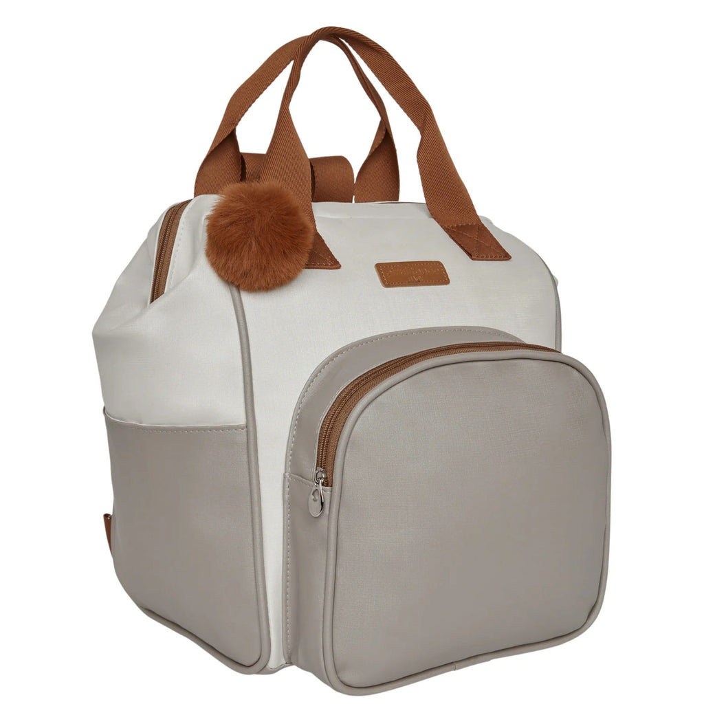 Mochila Grande Ternura Off White com Cinza — peça do kit
