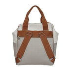 Mochila Maternidade Grande com Bolso Térmico Ternura Off White com Cinza