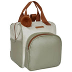 Mochila Grande Ternura Off White com Verde — peça do kit
