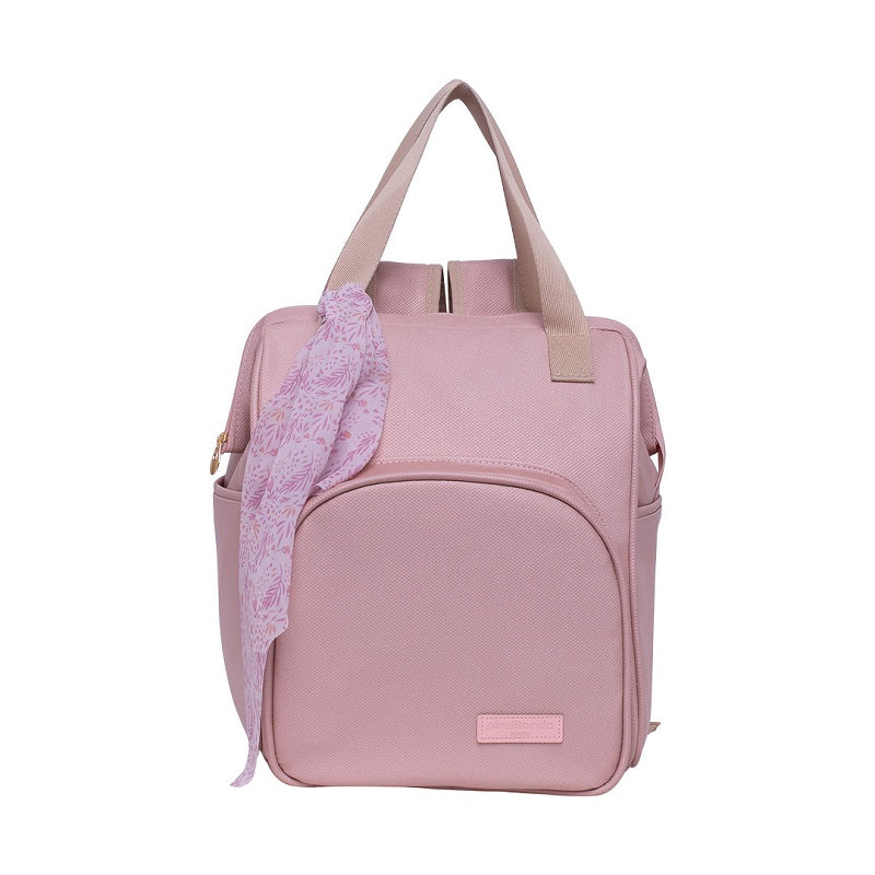 Mochila Maternidade Média com Bolso Frontal Térmico Encanto Rosê