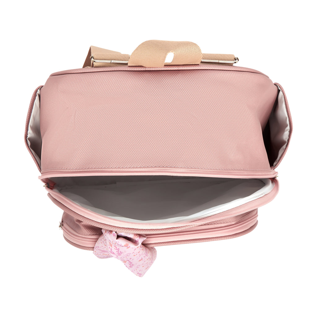Mochila Maternidade de Passeio com Bolso Térmico Encanto Marfim