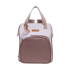 Mochila Maternidade Média Petit Caramelo com Bolso Frontal Térmico
