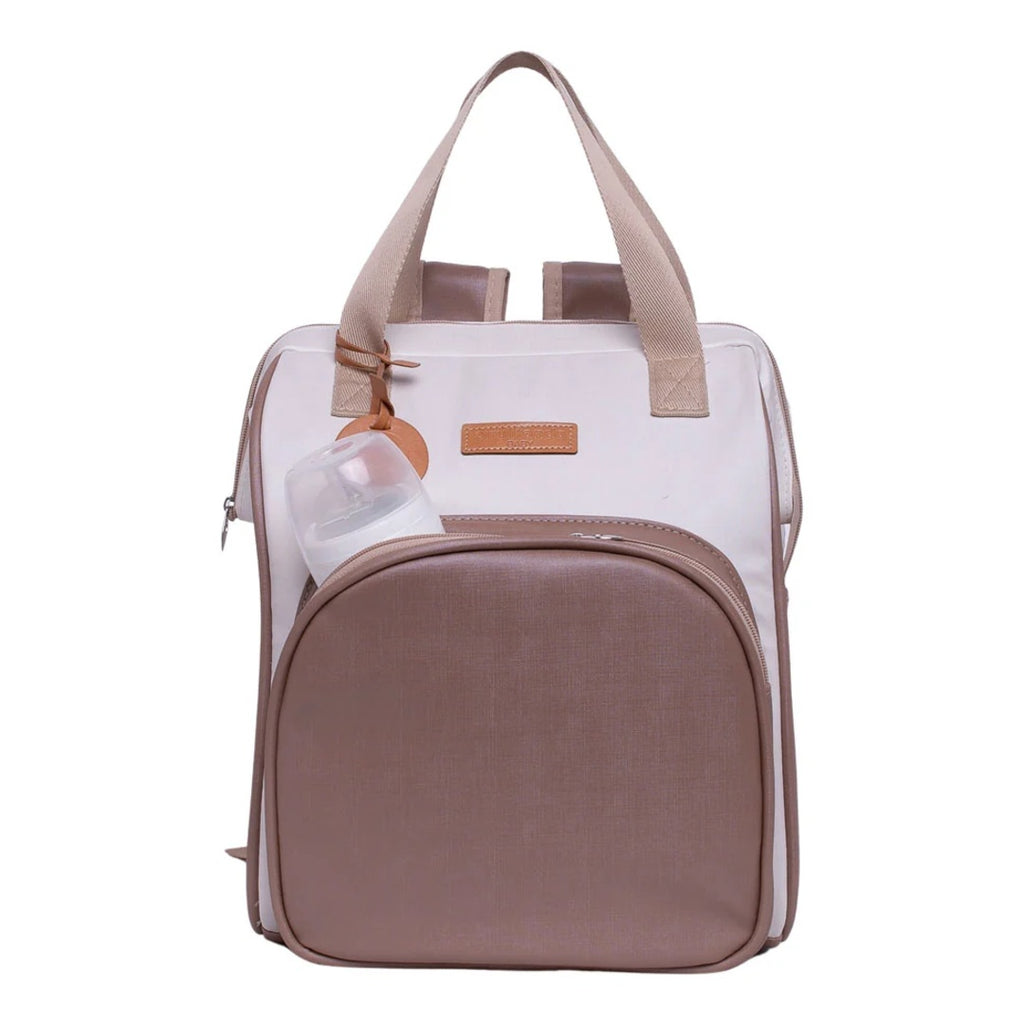 Mochila Maternidade Grande com Bolso Térmico Petit Caramelo