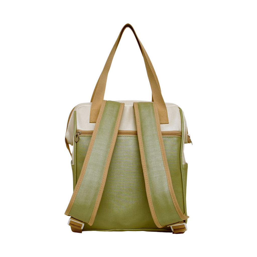Mochila Maternidade Média Petit Verde com Bolso Frontal Témico