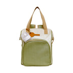 Mochila Maternidade Média Petit Verde com Bolso Frontal Témico