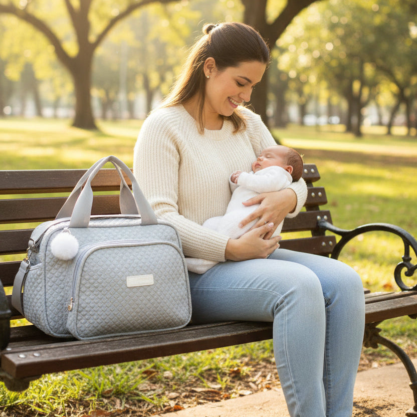Bolsa de Passeio Leveza Cinza-ÚLTIMA UNIDADE