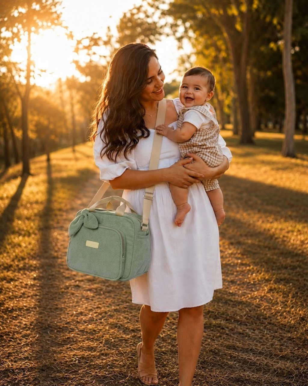 Bolsa Maternidade de Passeio Dengo Verde