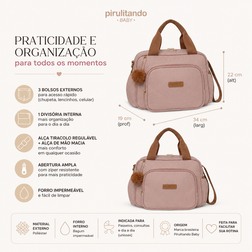 Bolsa de Passeio Amor de Mãe Rosê