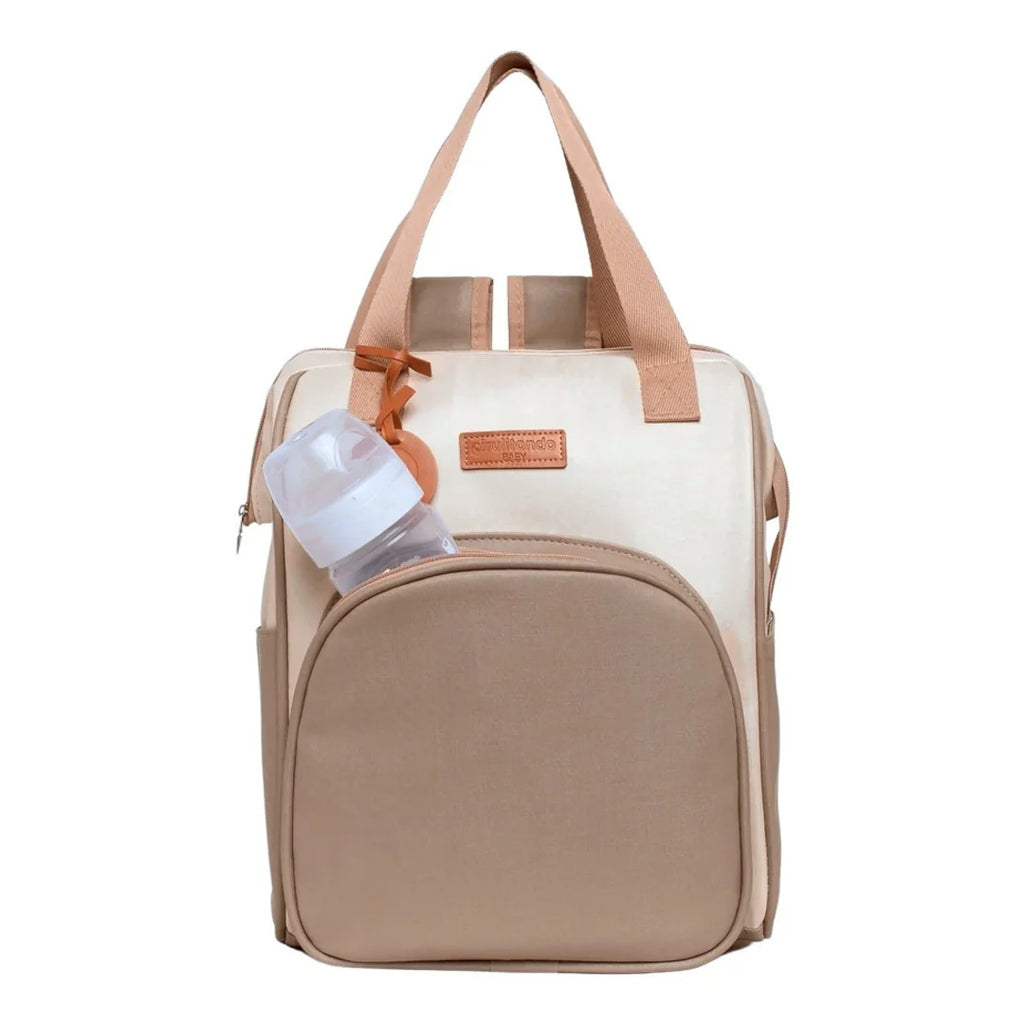 Mochila Maternidade Grande com Bolso Térmico Petit Cinza