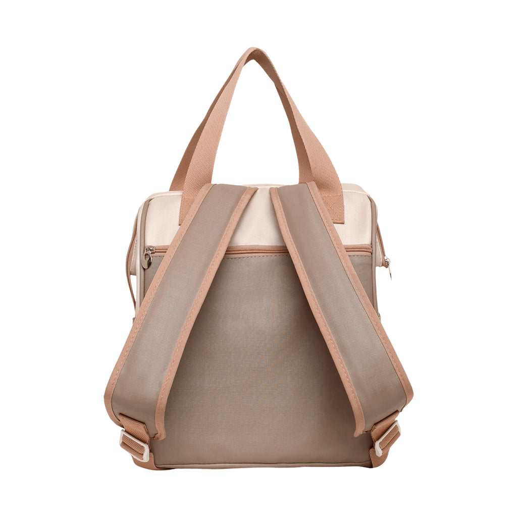 Mochila Maternidade Média Petit Cinza com Bolso Frontal Térmico