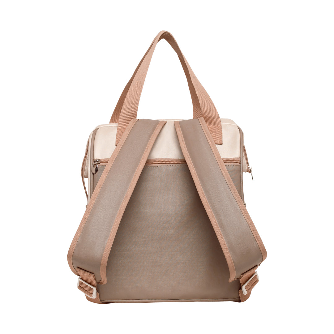 Mochila Maternidade Média Petit Cinza com Bolso Frontal Térmico