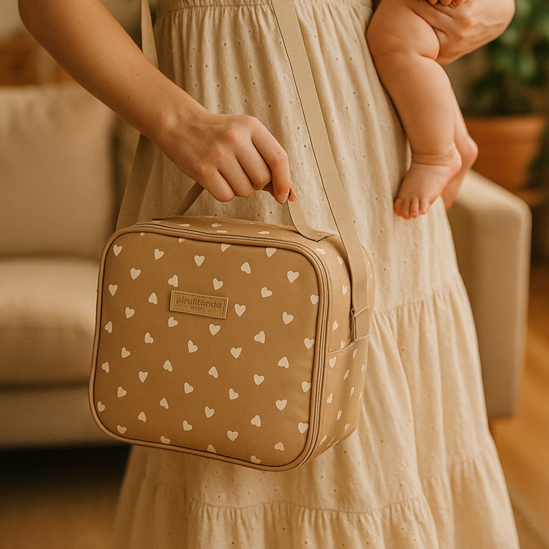 Frasqueira Maternidade / Bolsa  Térmica Viver Caramelo