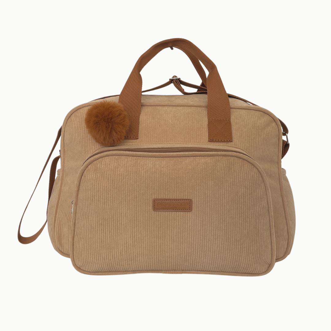 Bolsa Maternidade Grande Ninar Bege com Marrom