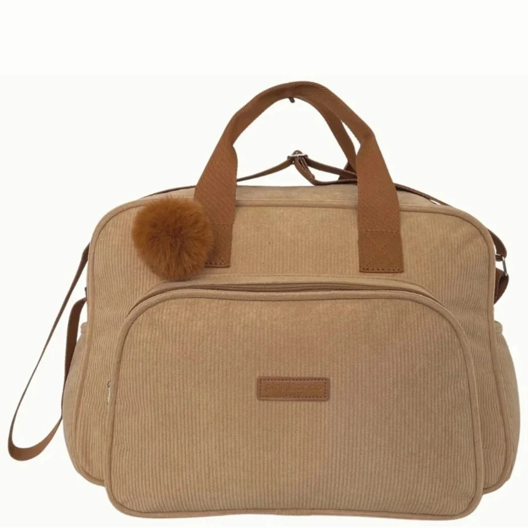 Bolsa Maternidade Grande Ninar Bege com Marrom - foto principal | Pirulitando Baby