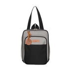 Mochila Multifuncional 2x1 com Bolso Térmico Abraço Cinza/Preto