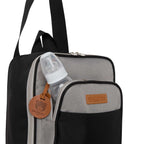 Mochila Multifuncional 2x1 com Bolso Térmico Abraço Cinza/Preto