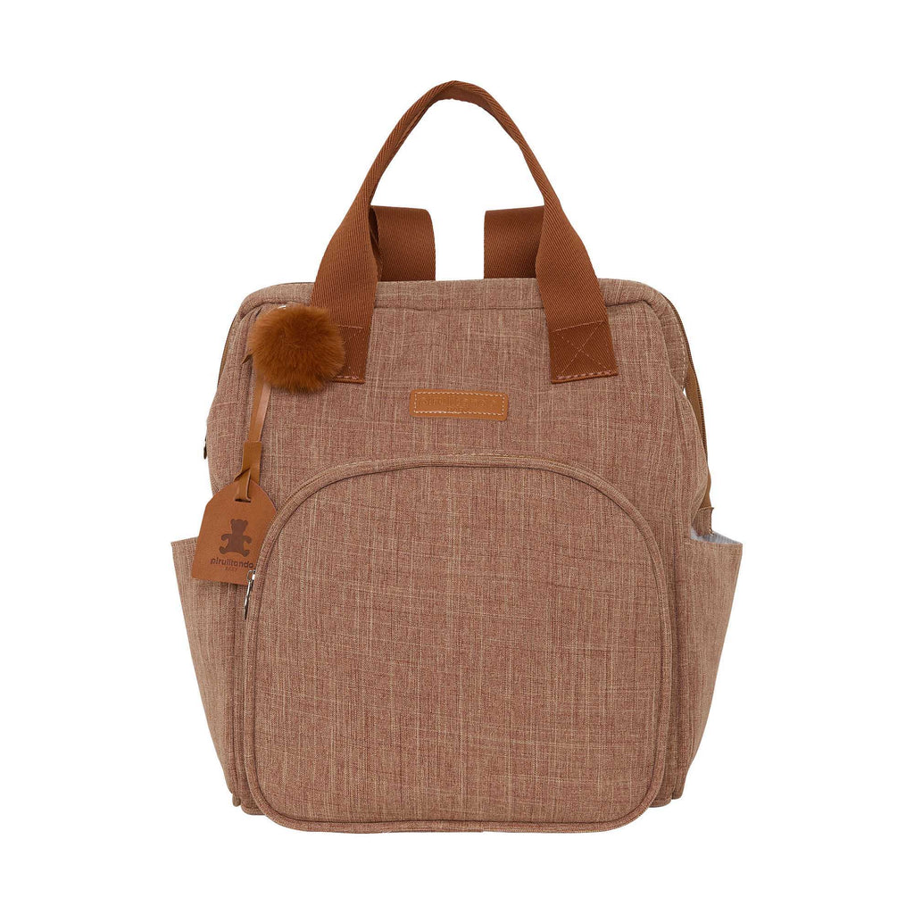 Mochila com Bolso Térmico Memórias Marrom