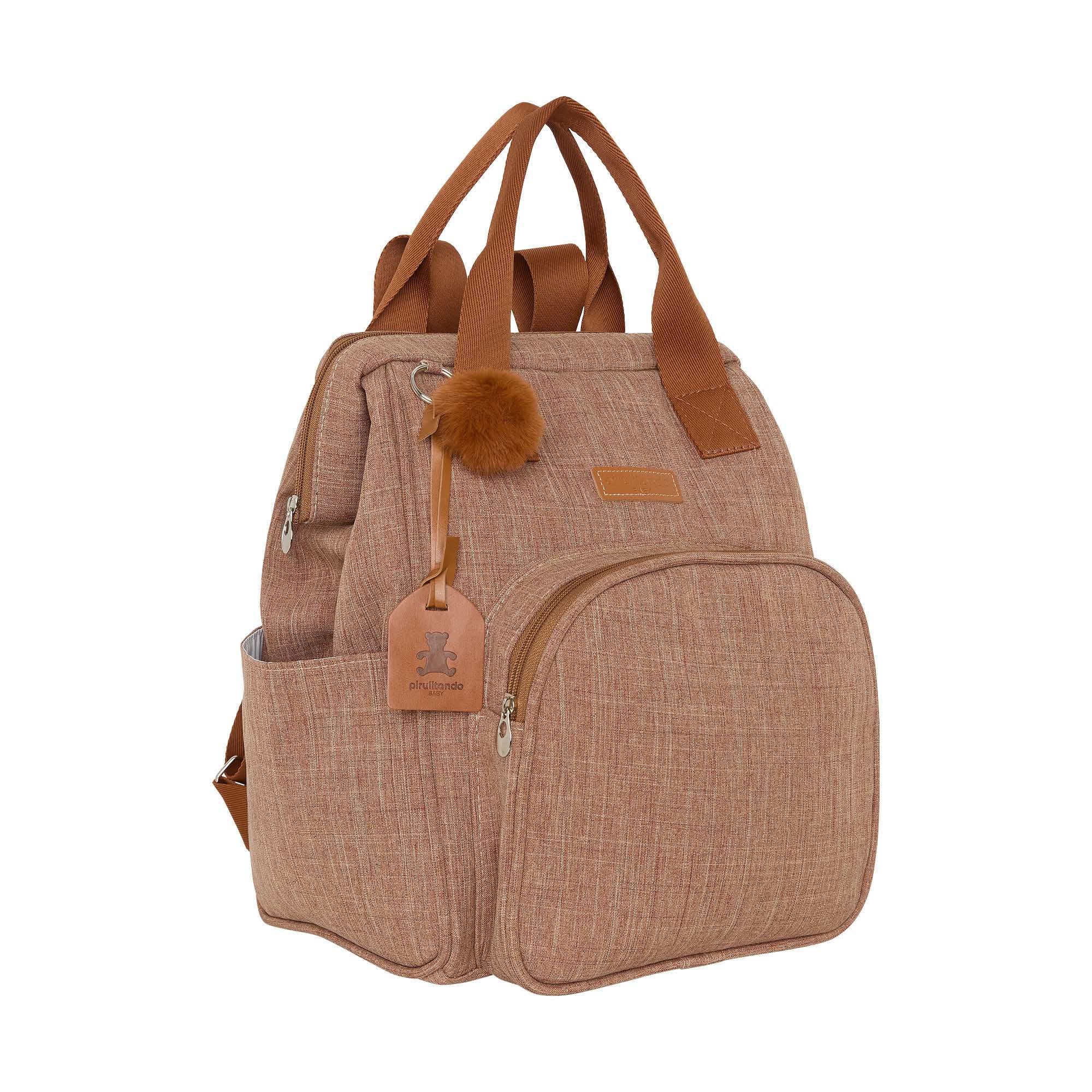 Mochila com Bolso Térmico Memórias Marrom