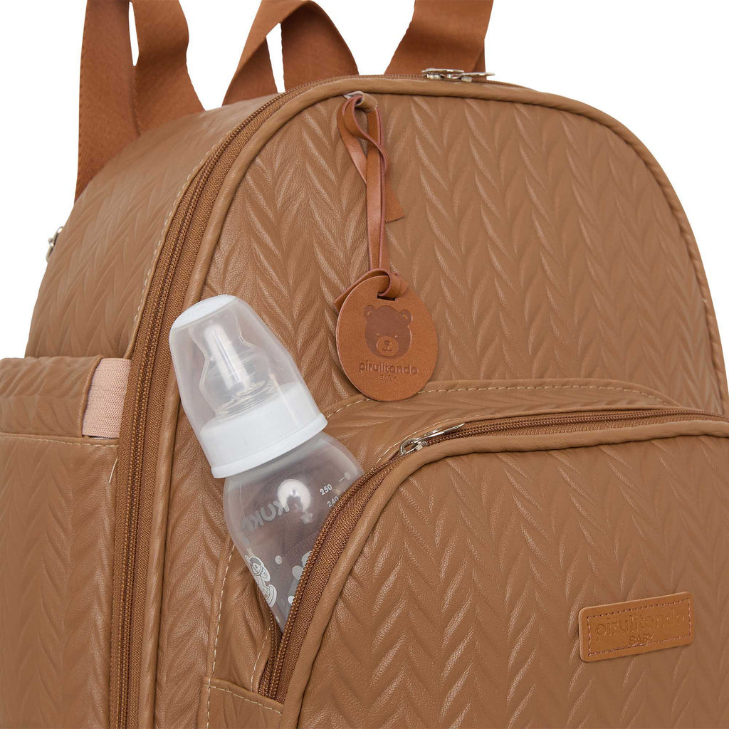 Mochila Maternidade com  Bolso Térmico Refúgio  Marrom