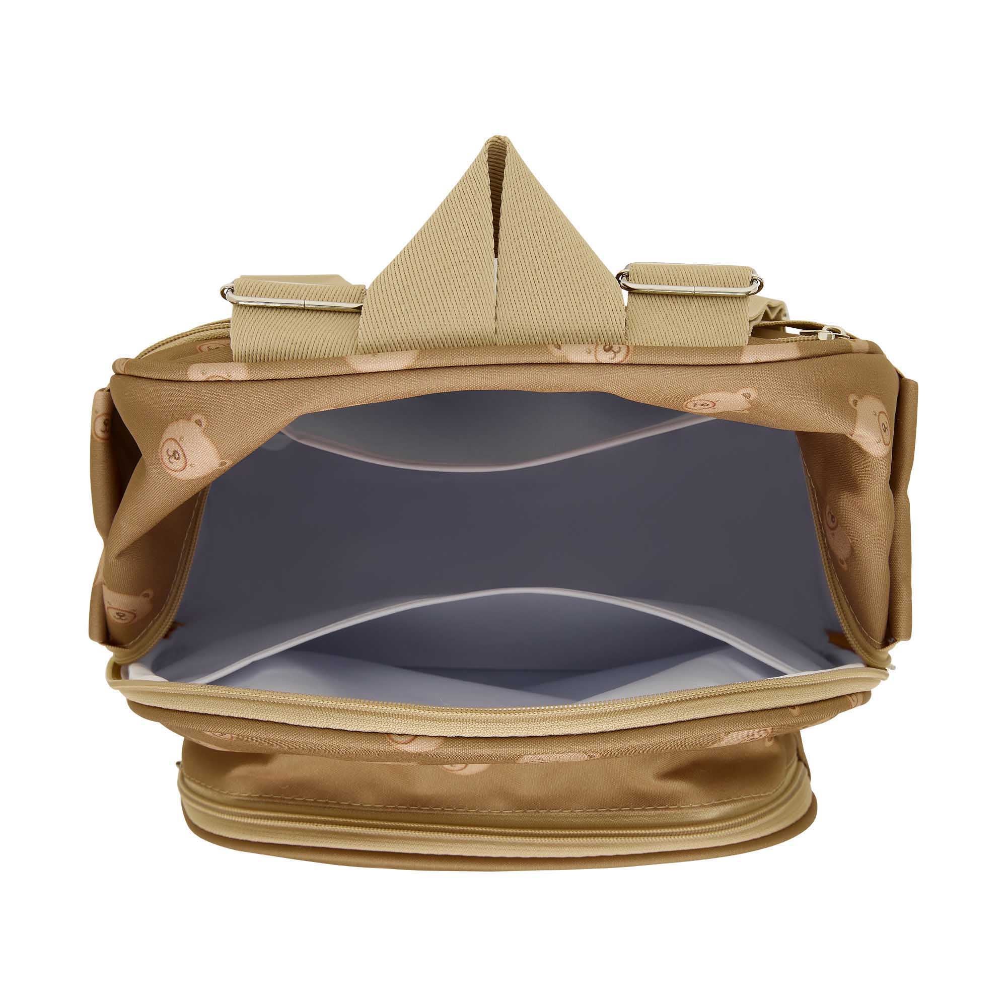 Mochila Maternidade com bolso Térmico Brincar Marrom