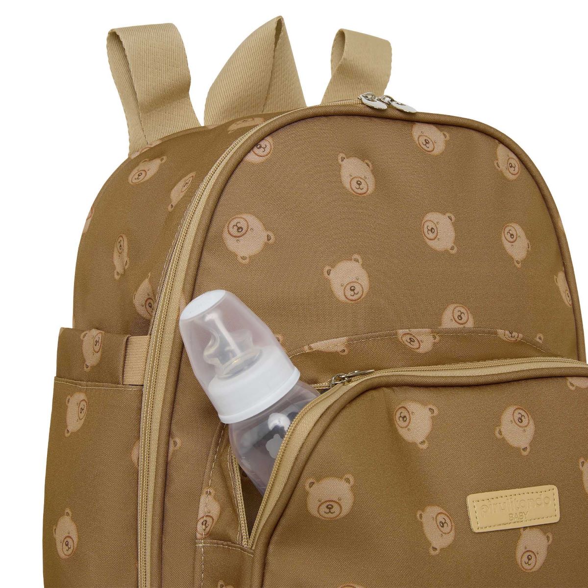 Mochila Maternidade com bolso Térmico Brincar Marrom