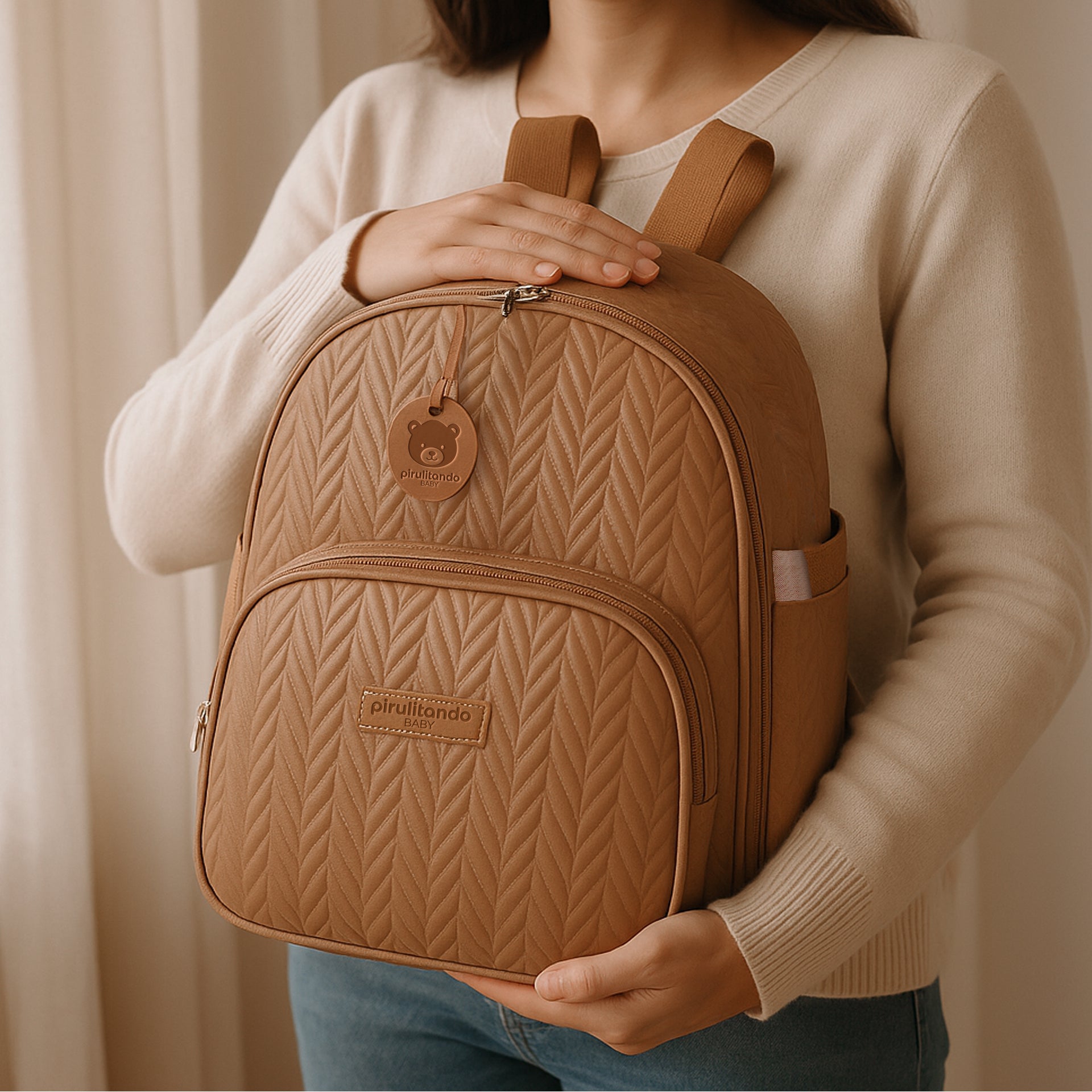 Mochila Maternidade com  Bolso Térmico Refúgio  Marrom