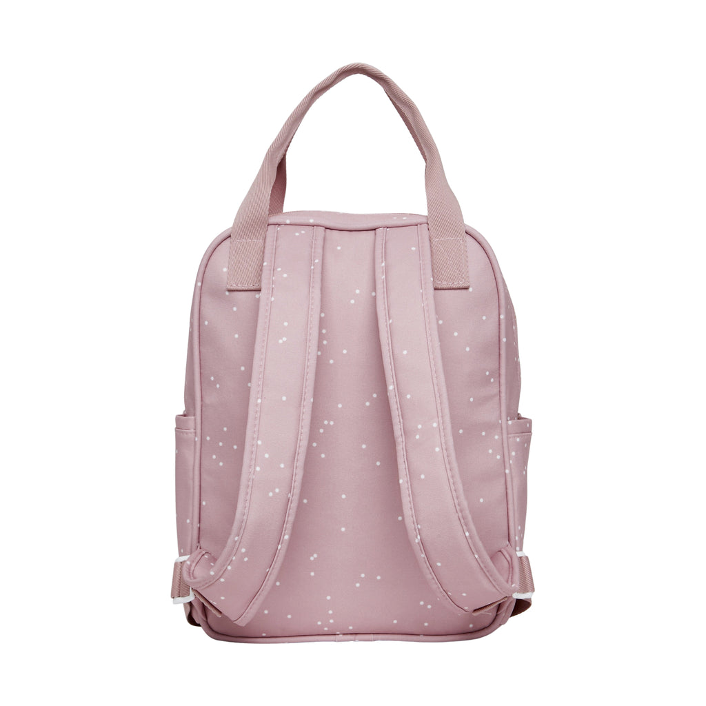 Mochila Maternidade com Bolso Térmico Bolinhas Rosa