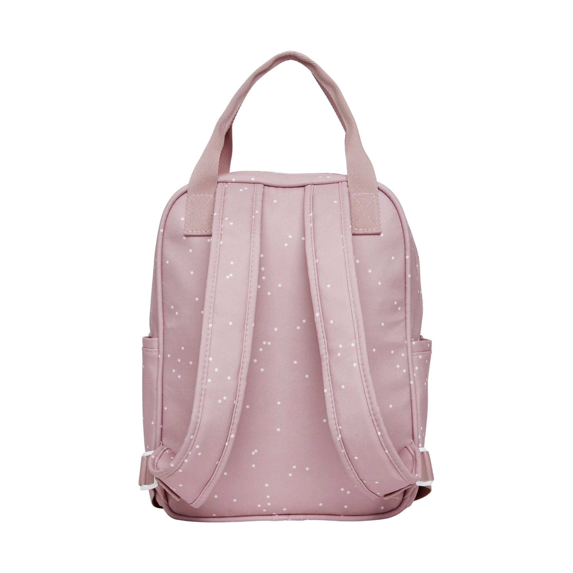 Mochila Maternidade com Bolso Térmico Bolinhas Rosa