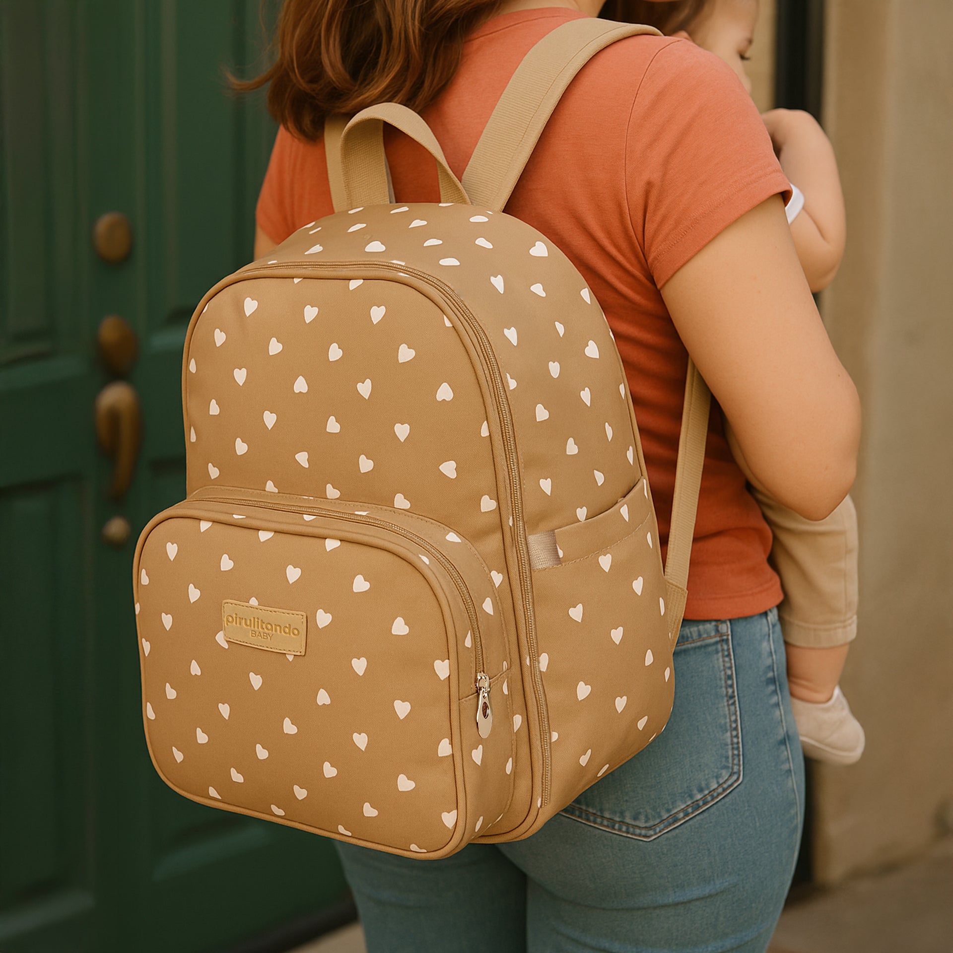 Mochila Maternidade com bolso Térmico Viver Caramelo