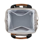 Mochila Média c/ Bolso Térmico Abraço Cinza/Preto