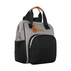 Mochila Média c/ Bolso Térmico Abraço Cinza/Preto