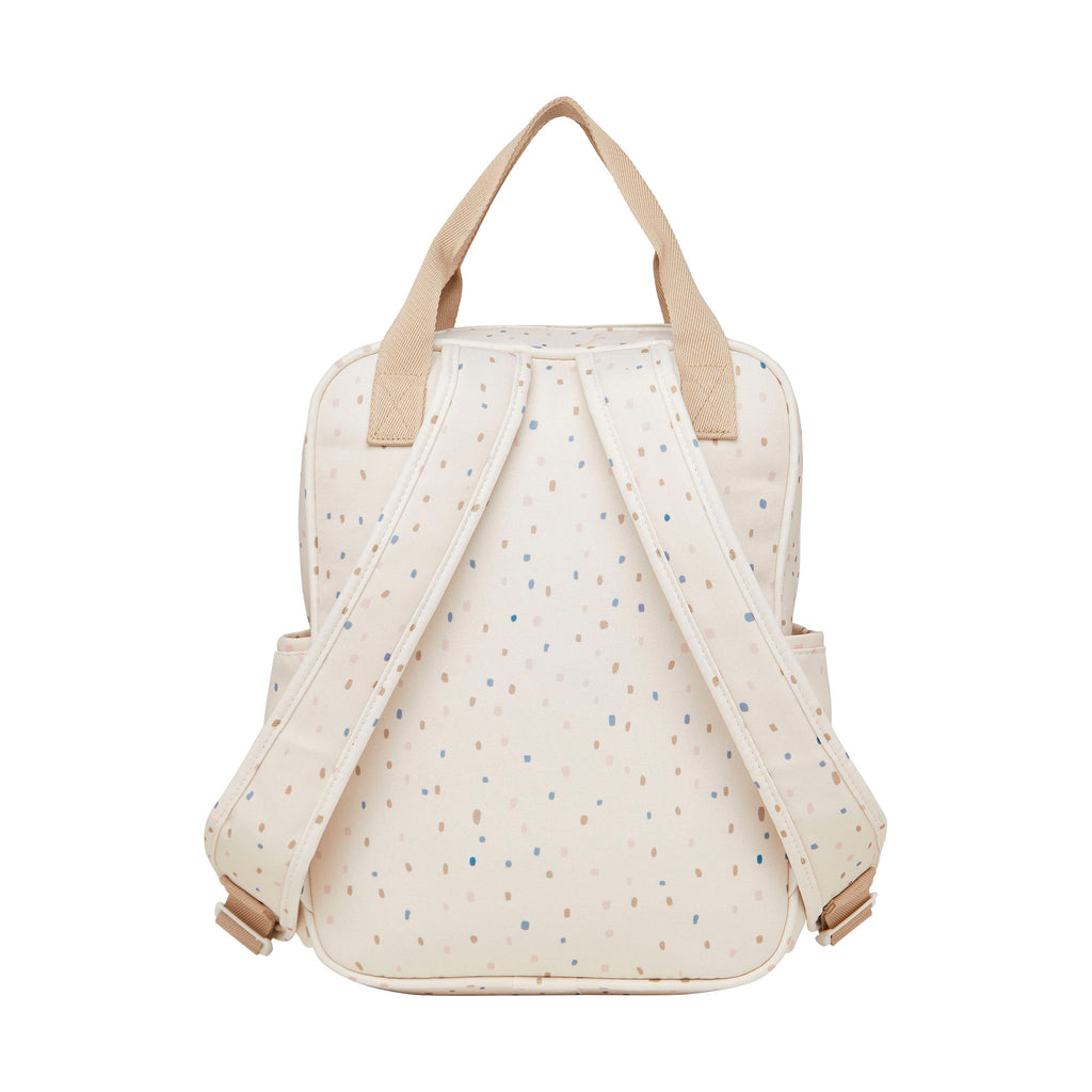 Mochila Maternidade com Bolso Frontal Térmico Confete Marfim