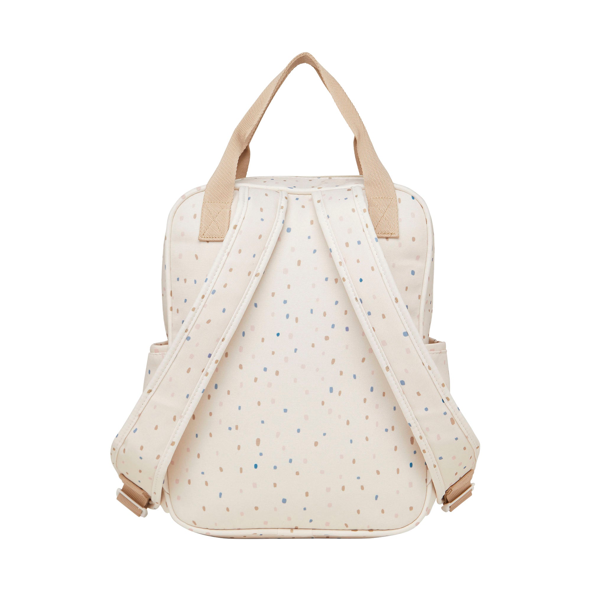 Mochila Maternidade com Bolso Frontal Térmico Confete Marfim