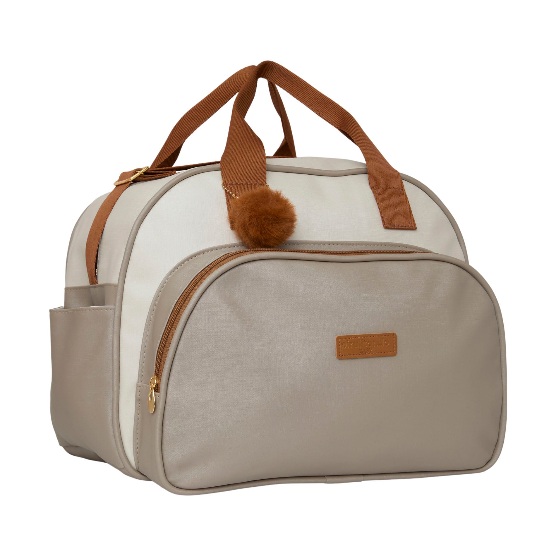 Bolsa Maternidade Grande Ternura Off White C/ Cinza