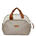Bolsa maternidade grande off white e cinza, coleção Ternura — Pirulitando Baby