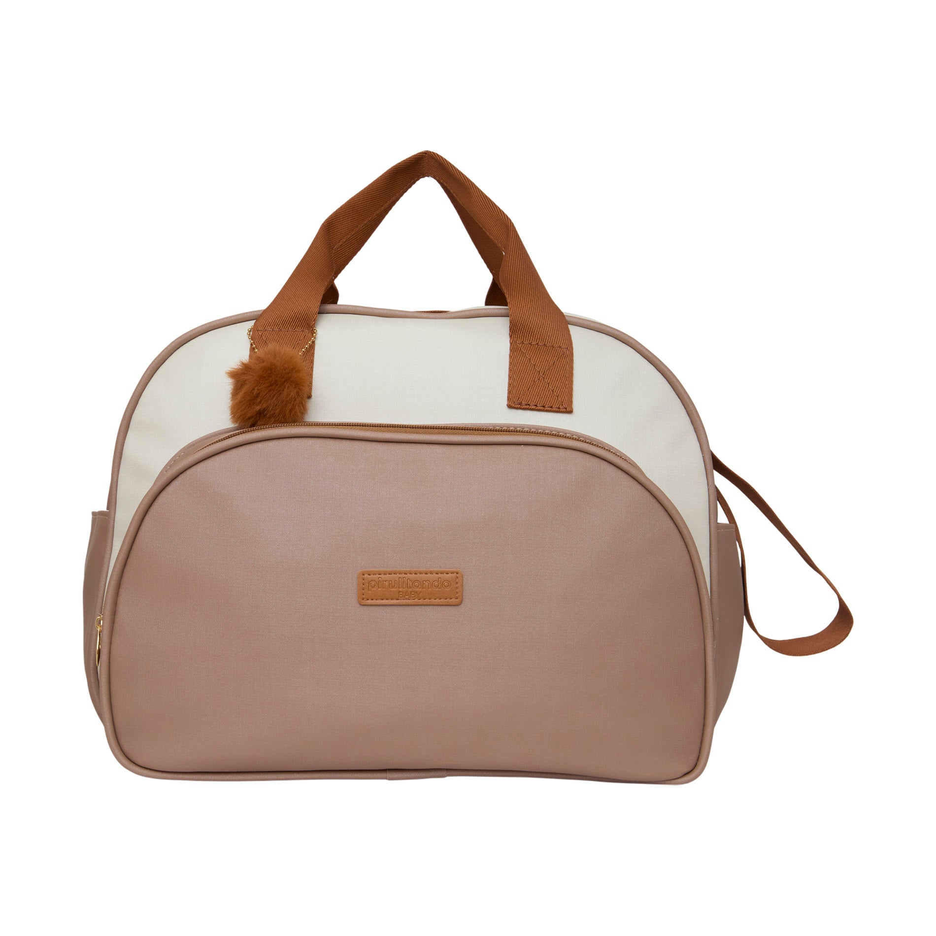 Bolsa Maternidade Grande Ternura Off White C/ Marrom