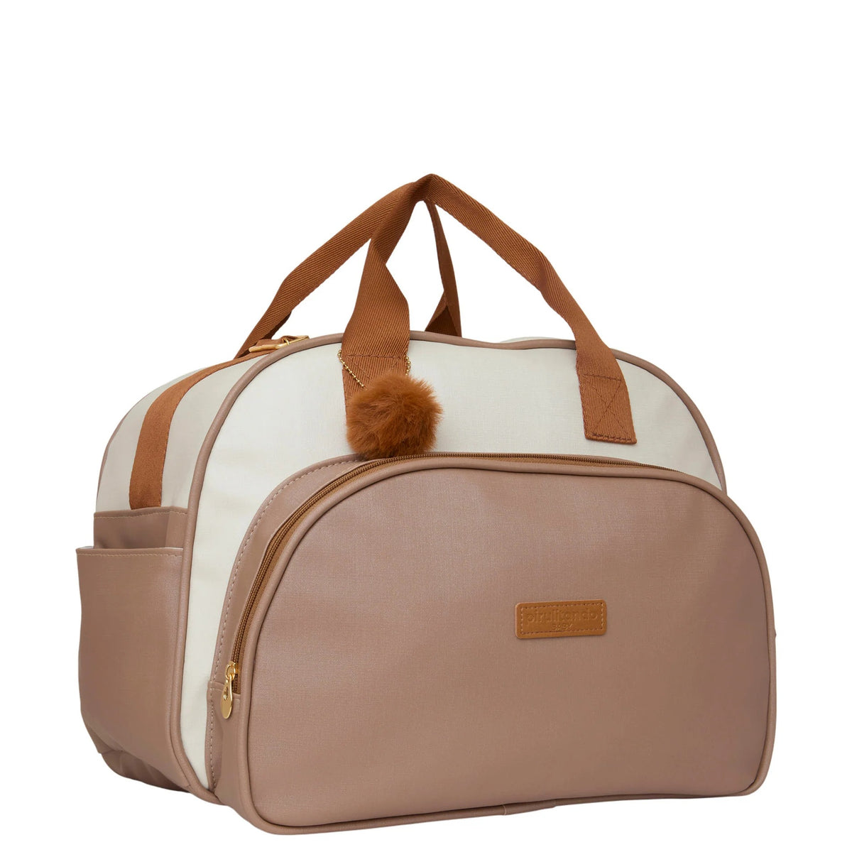 Bolsa Maternidade Grande Ternura Off White com Marrom - foto principal | Pirulitando Baby