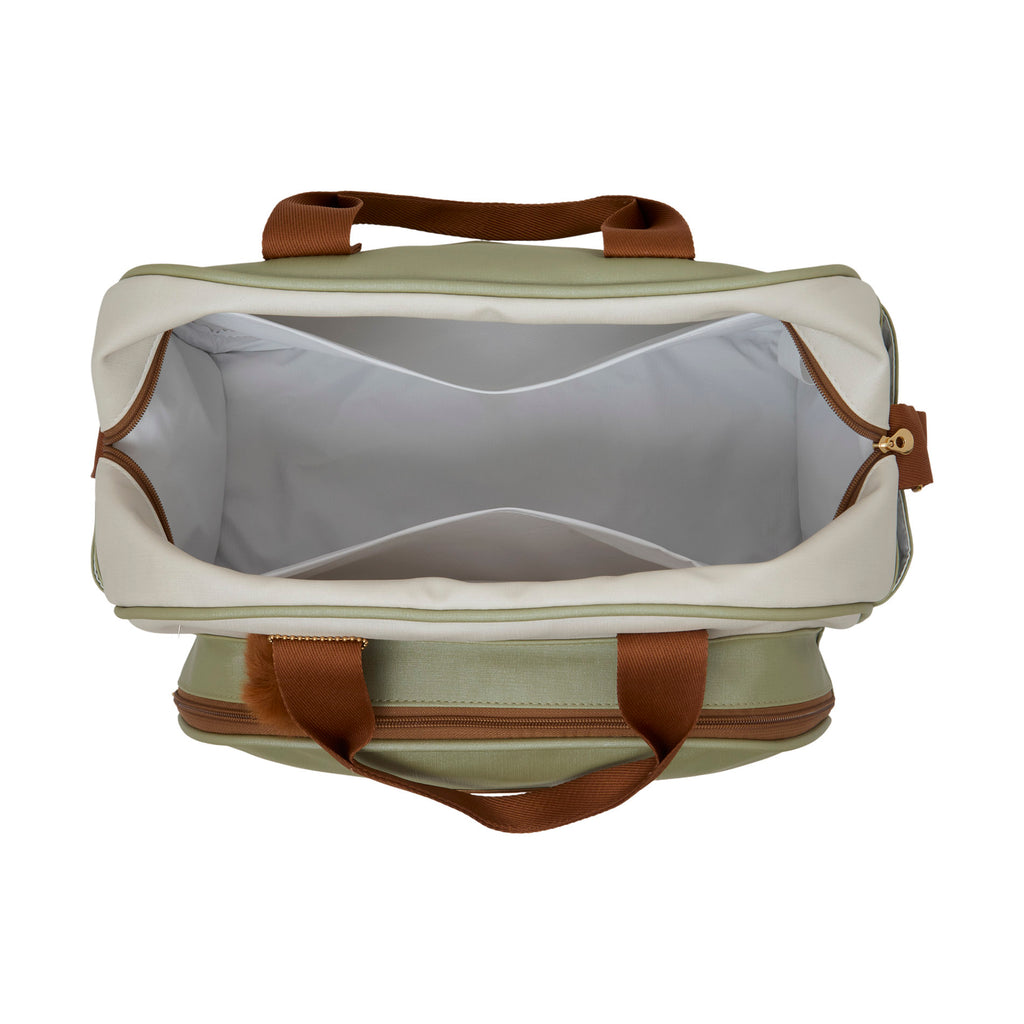 Bolsa Maternidade Grande Ternura Off White C/ Verde