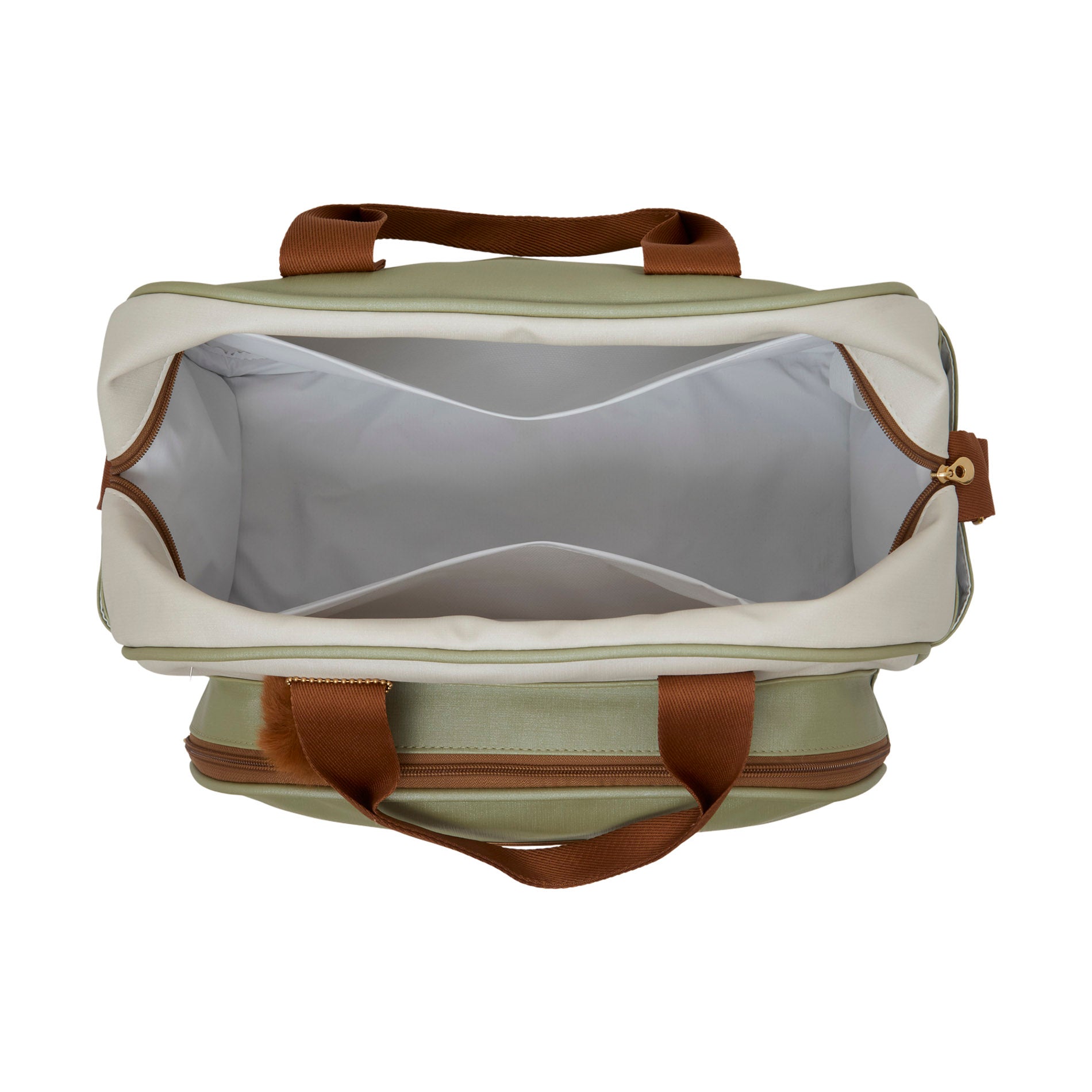 Bolsa Maternidade Grande Ternura Off White C/ Verde