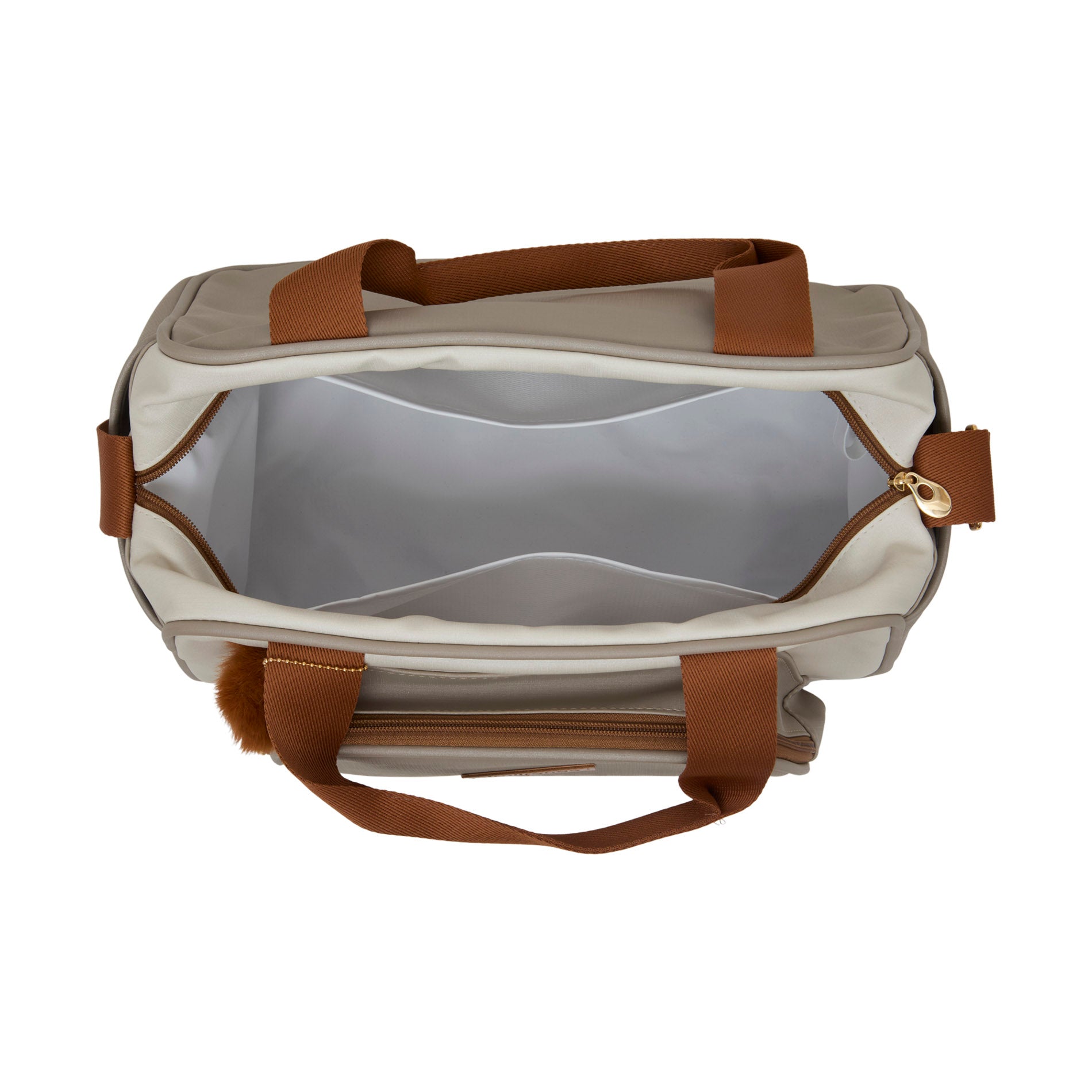 Bolsa de Passeio Média Ternura Off White C/ Cinza