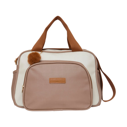 Bolsa de Passeio Média Ternura Off White C/ Marrom