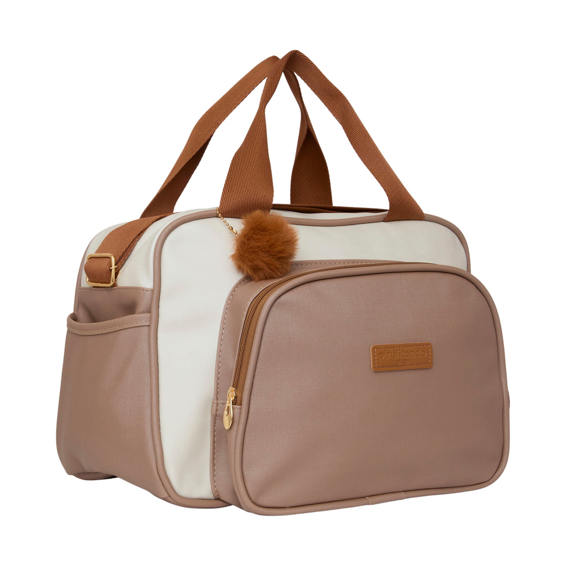 Bolsa de Passeio Média Ternura Off White C/ Marrom