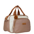 Bolsa de passeio maternidade off white e marrom, coleção Ternura — Pirulitando Baby