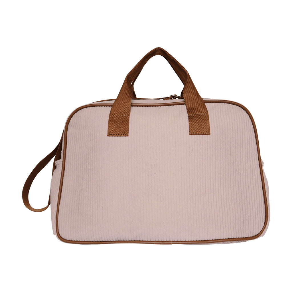 Bolsa Maternidade Grande Teddy Rosa com Marrom
