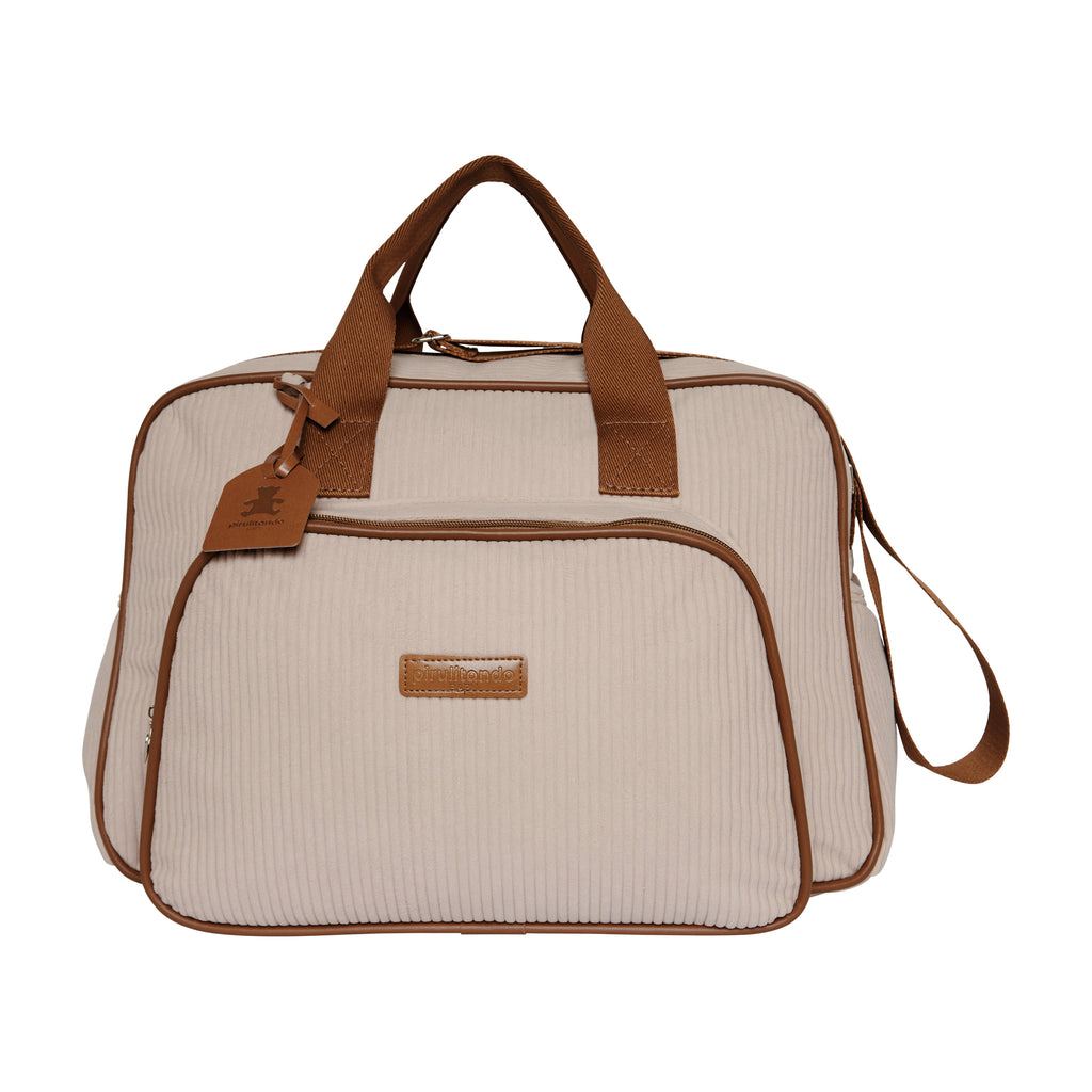Bolsa Maternidade Grande Teddy Rosa com Marrom